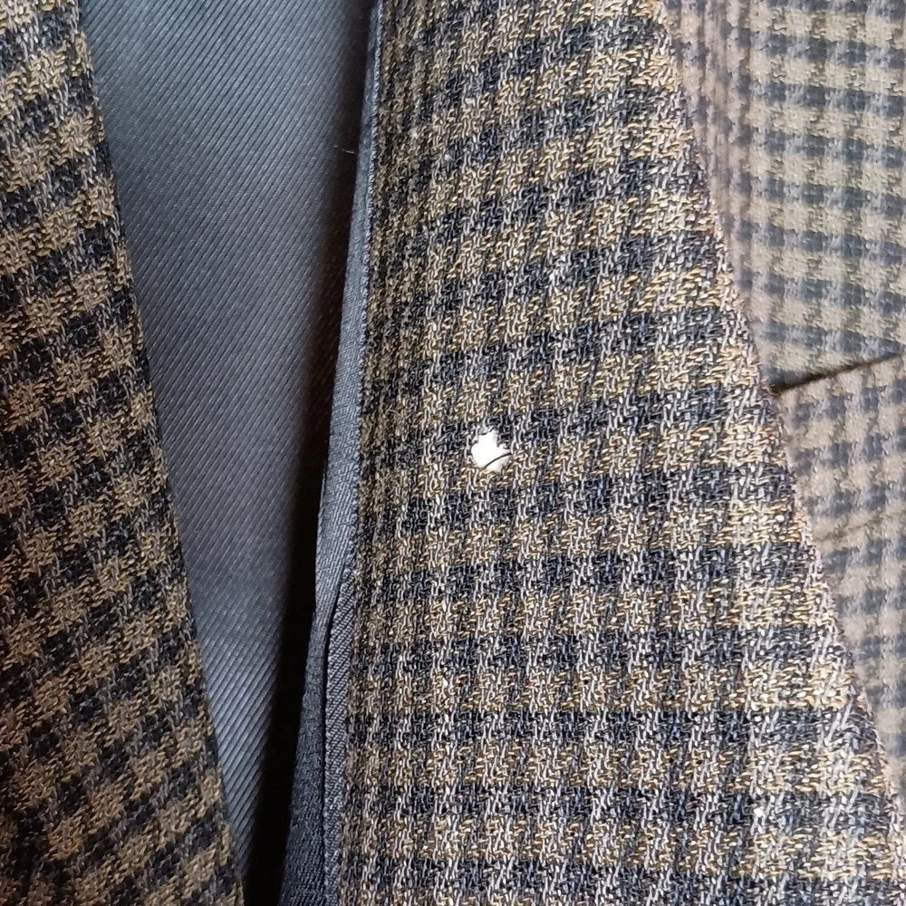 Oscar De La Renta Vintage Wool Houndstooth Sports Coat Size 50R